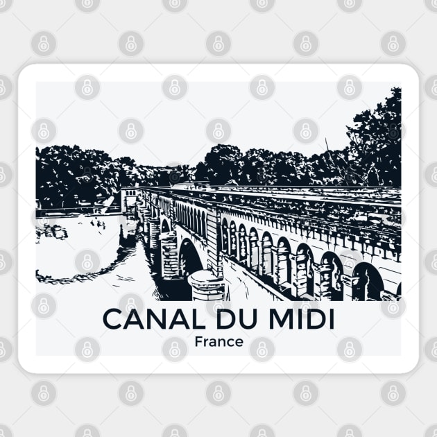 Canal du Midi - France Magnet by Lakeric